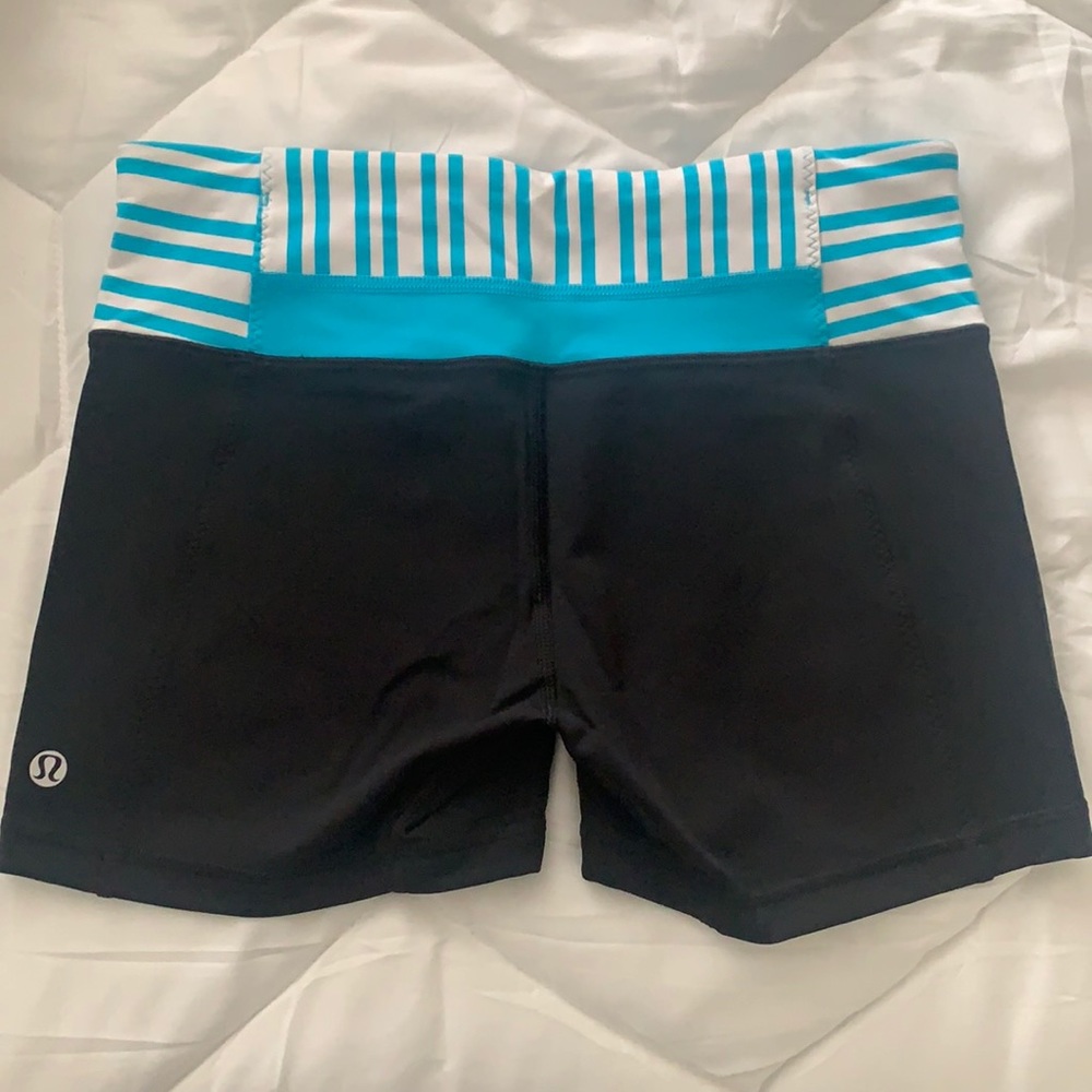 Women’s Lululemon running shorts.